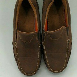Rack Women Shoe Brown Leather Loafers Slipon 3.5M